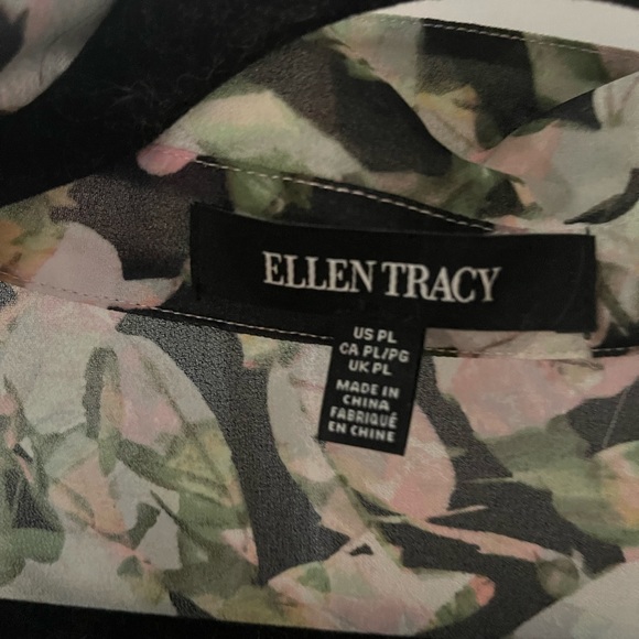 Ellen Tracy floral sheer blouse - Picture 3 of 4